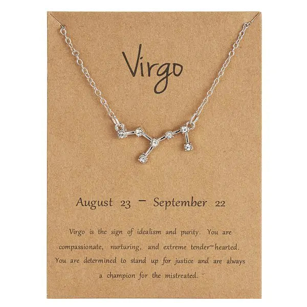 12 Constellation Zodiac Sign Necklace