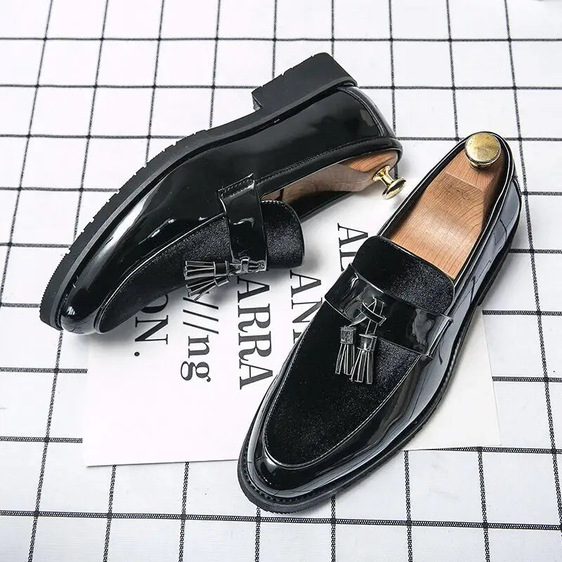 College Inspired Leather Loafers