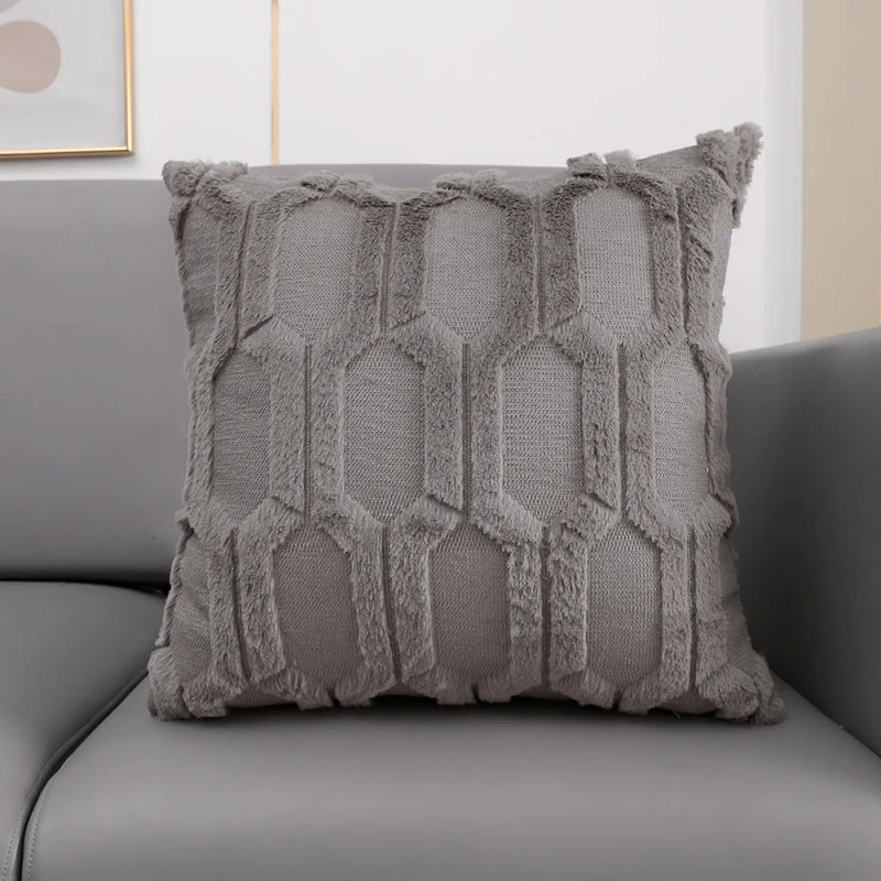 Classic Plush Embroidered Lumbar Pillow Sofa Cushion