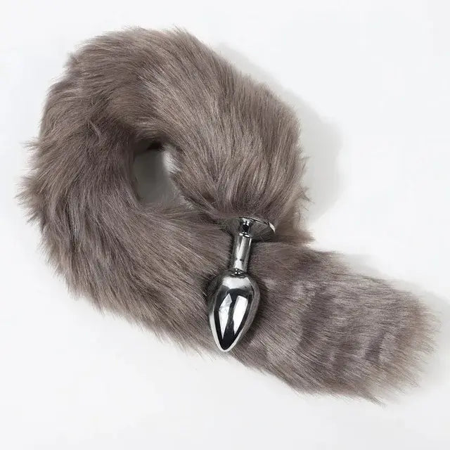 Metal Fox Tail Anal Plug Set