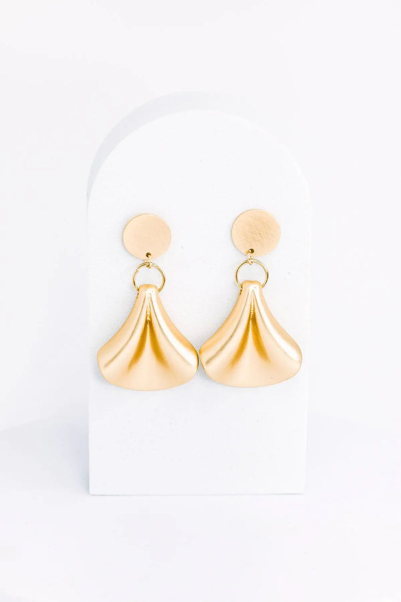 Metal Drop Shape Width Length Earrings