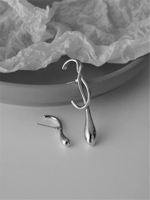 Long Asymmetrical Water Drop Earrings