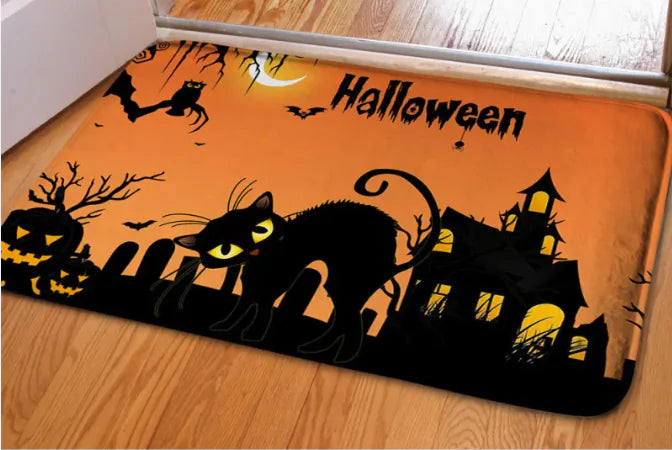 Spooky Bat & Ghost Toilet Rug