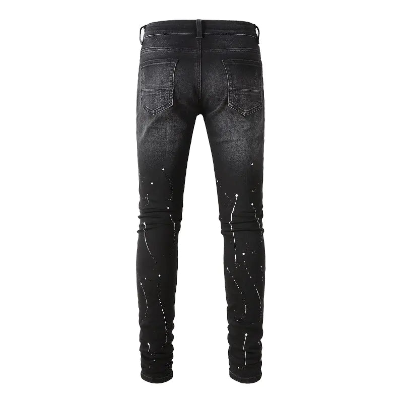 Crystal Stretch Denim Skinny Jeans