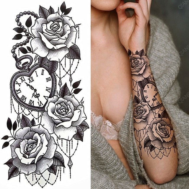 Flowers and Animals Body Tattoos