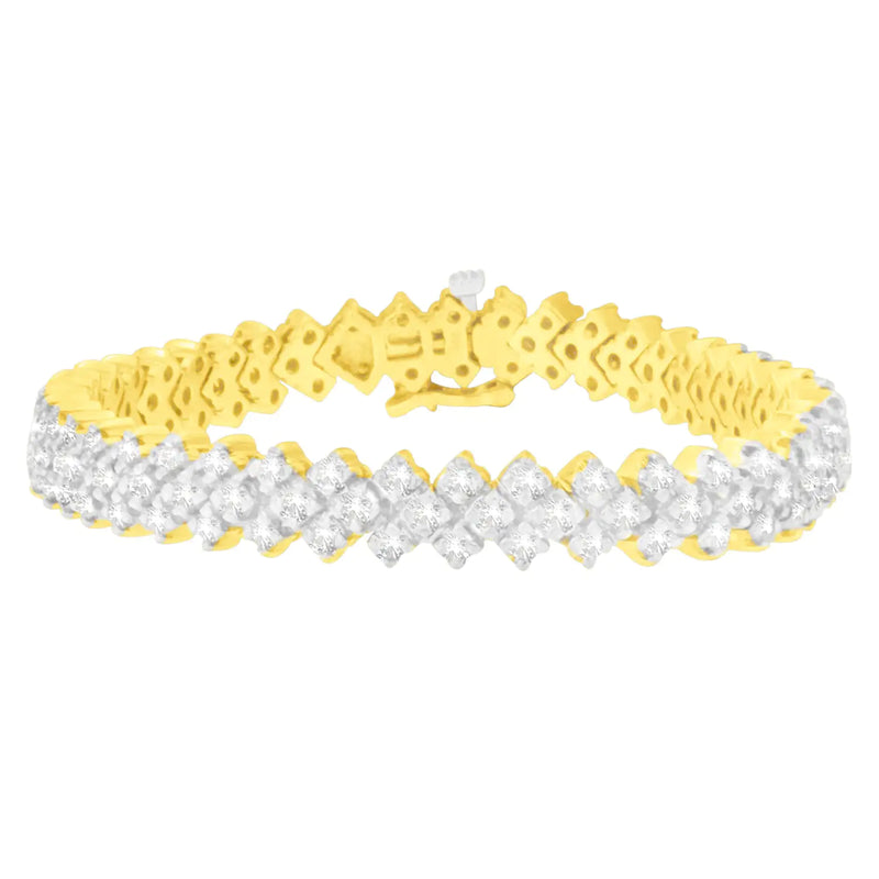 14K Yellow Gold Round-Cut Diamond Bracelet (4.00 cttw, I-J Color, I1-I2 Clarity)