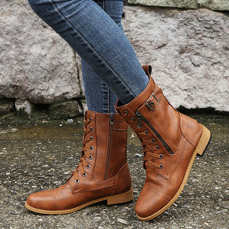 Lace-Up Ankle Boots