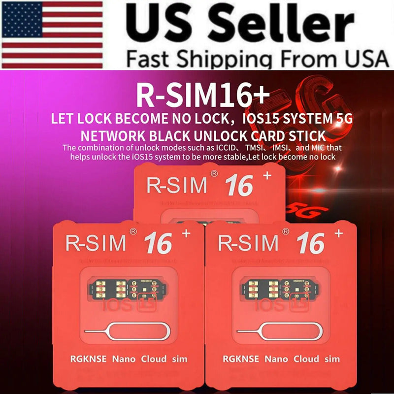 2021 R-SIM16+ Nano Unlock RSIM Card For iPhone 13 12 11 Pro Max XR X 8 7 iOS15