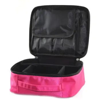 Versatile Travel Cosmetic Bag With Adjustable Dividers