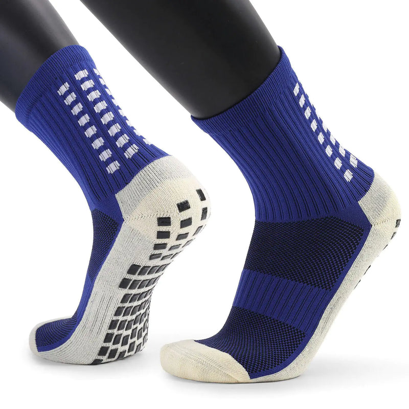 3 Pair Sport Socks Anti Slip W/ Grip Soccer Men Football Basketball Sock Premium