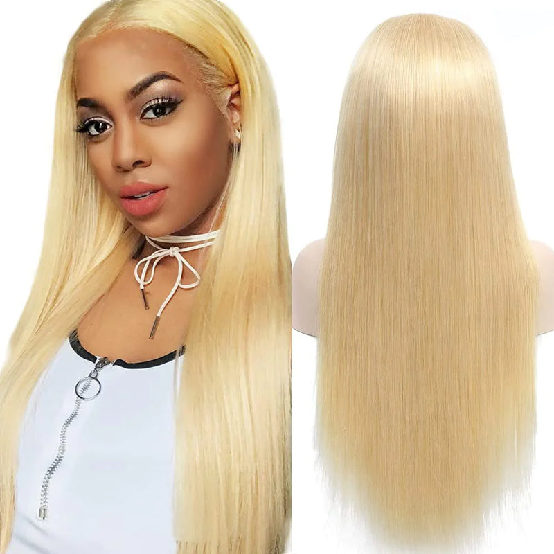 Matte Gold Long Straight Lace Front Wig