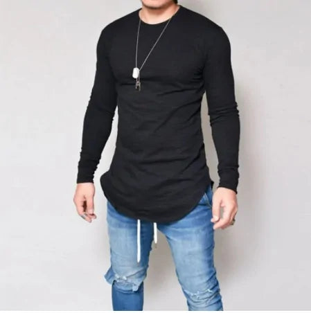 O-Neck Solid Casual Long Sleeve