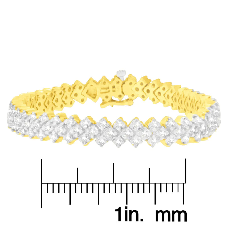 14K Yellow Gold Round-Cut Diamond Bracelet (4.00 cttw, I-J Color, I1-I2 Clarity)