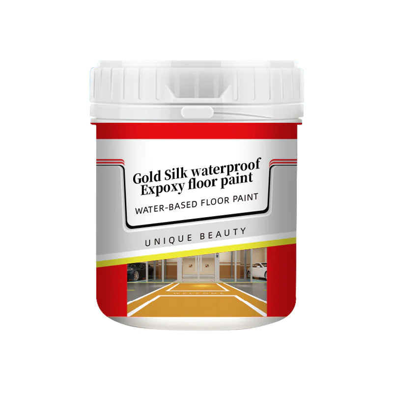 Gold Silk Water-Based Epoxy Floor Paint: Non-Slip, Wear-Resistant Coating for Homes, Garages, and Industrial Spaces