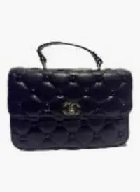 Classic Flap with Top Handle Black Cross Body Bag