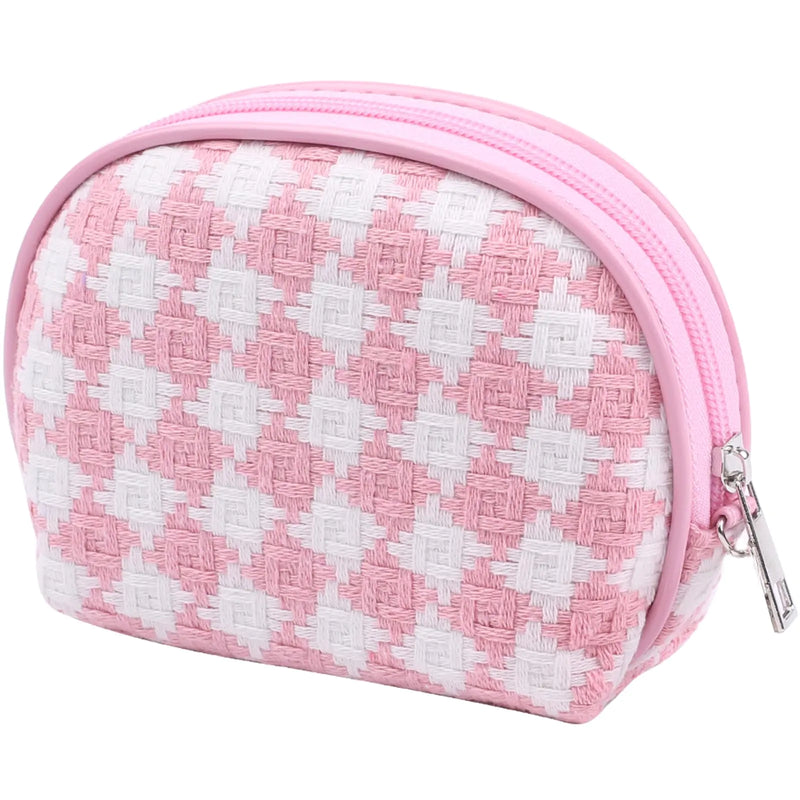 Teircno Sanitary Napkin Storage Bag Preppy Checkered Pad Bags for Period Portable Period Pouch Portable Period Pouch with Zipper Sanitary Pads Bag for First Period
