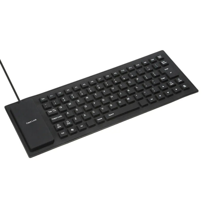 Waterproof Silicone Keyboard Foldable Flexible USB Dustproof DirtProof Full Size