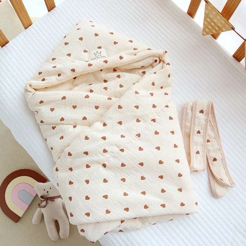 Newborn Crepe Beanie Fleece Quilted Bag