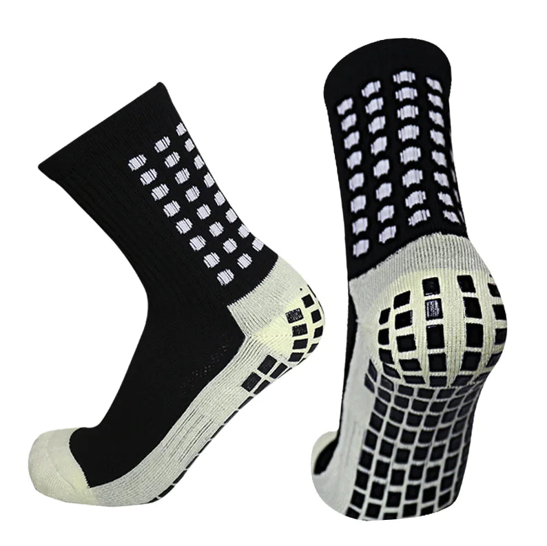 3 Pair Sport Socks Anti Slip W/ Grip Soccer Men Football Basketball Sock Premium