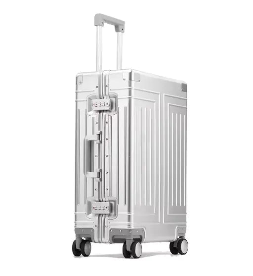 All-Aluminum Rolling Travel Suitcase High-Quality Men&