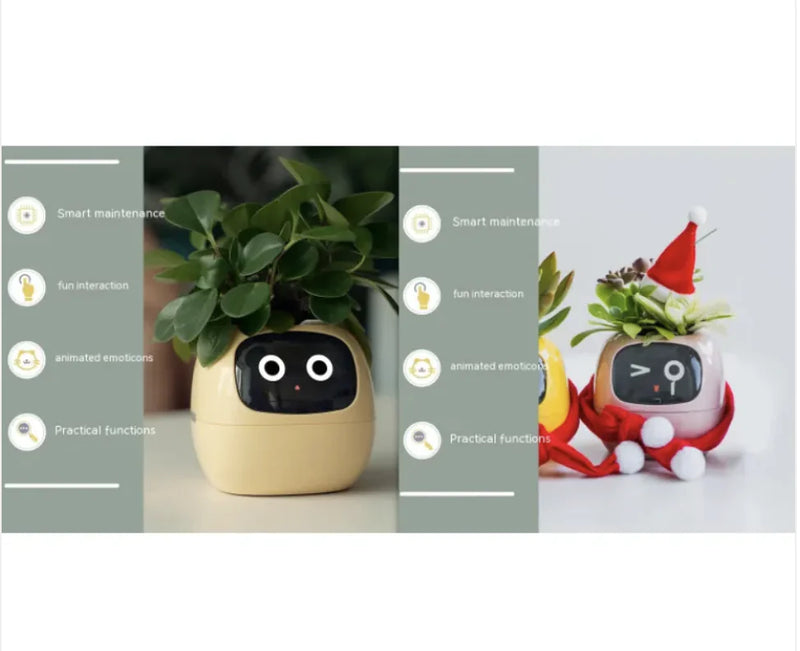 Smart Planter with AI: 49 Expressions, 7 Sensors for Easy Plant Care