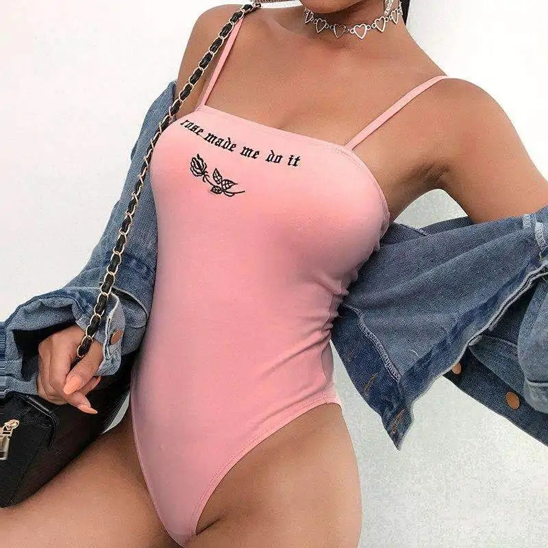 V-Neck One Piece Bodysuit Sleeveless