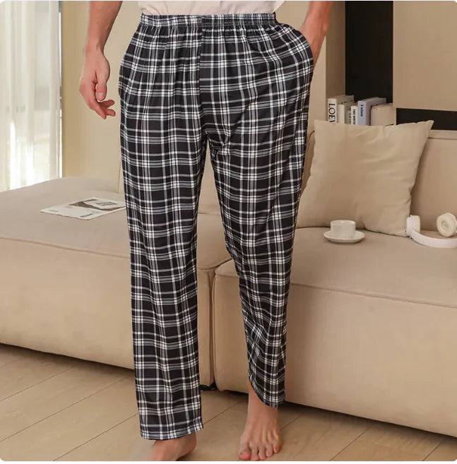 Cozy Cotton Plaid Lounge Pants