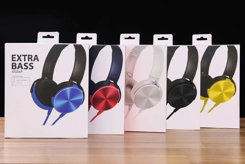 XB-450 Wired Headphones with Inline Control for Gaming