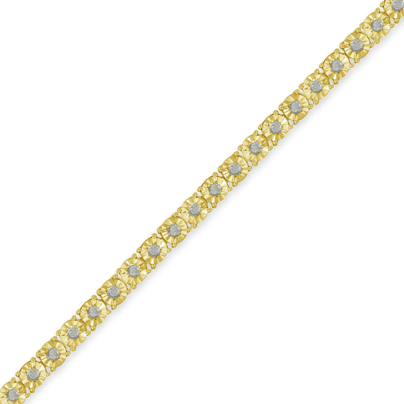 .925 Sterling Silver 1.0 Cttw Diamond Miracle Tennis Bracelet (I-J Color, I3 Clarity)