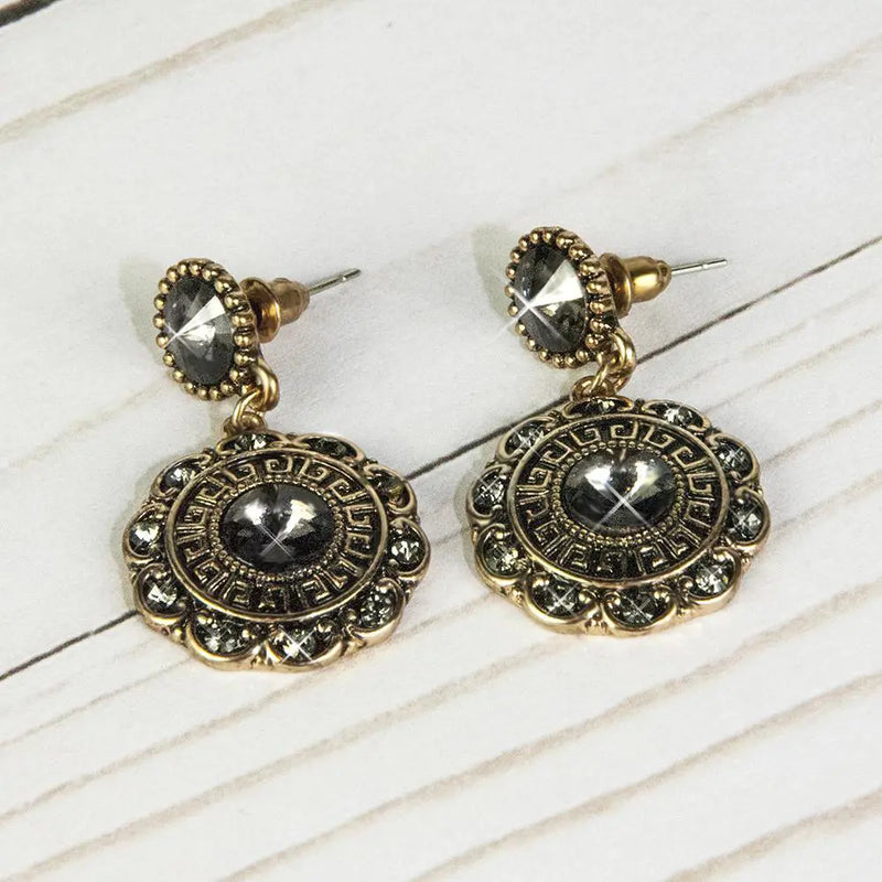 Bloom Earrings-Charcoal