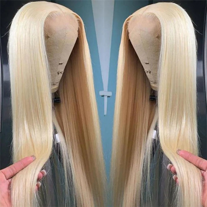 Matte Gold Long Straight Lace Front Wig