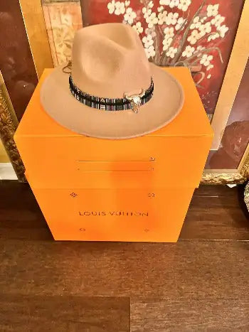 Wool Fedora Hat With Punk Ribbon