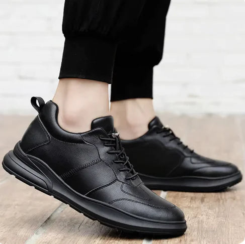 Sneakers Men Elevator Shoes Fashion Soft Leather