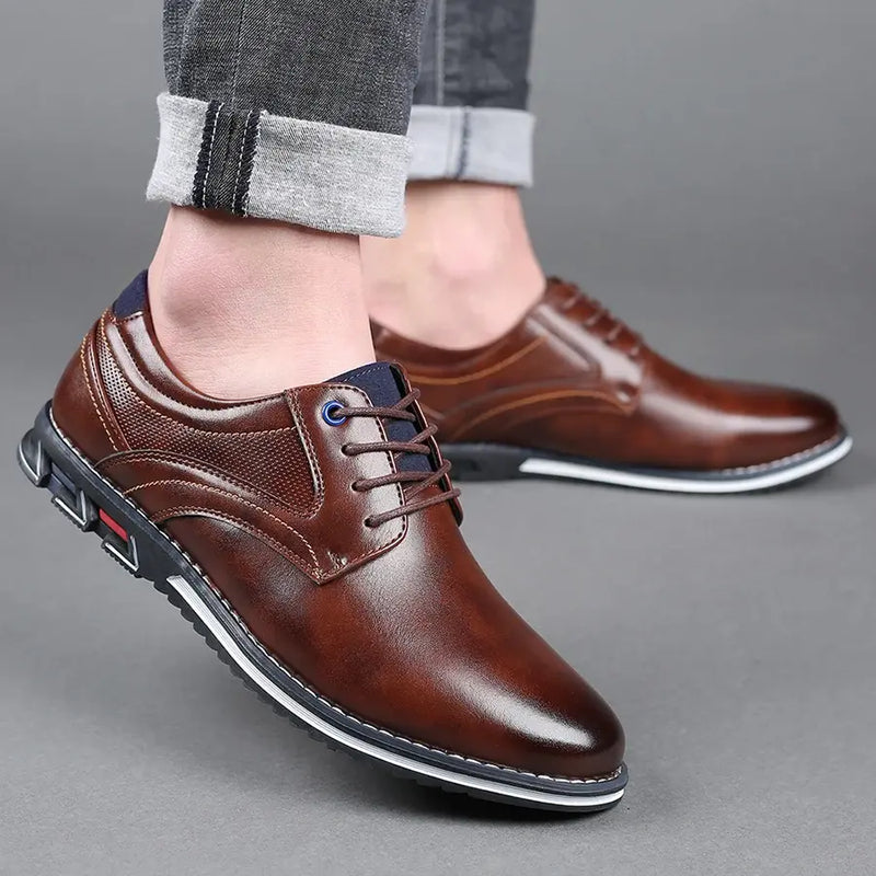 Retro Men Shoes Business Brand Leather Shoes