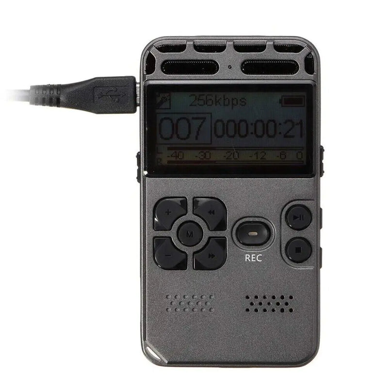 64GB Rechargeable LCD Digital Audio Sound Voice Recorder Dictaphone MP3 Player