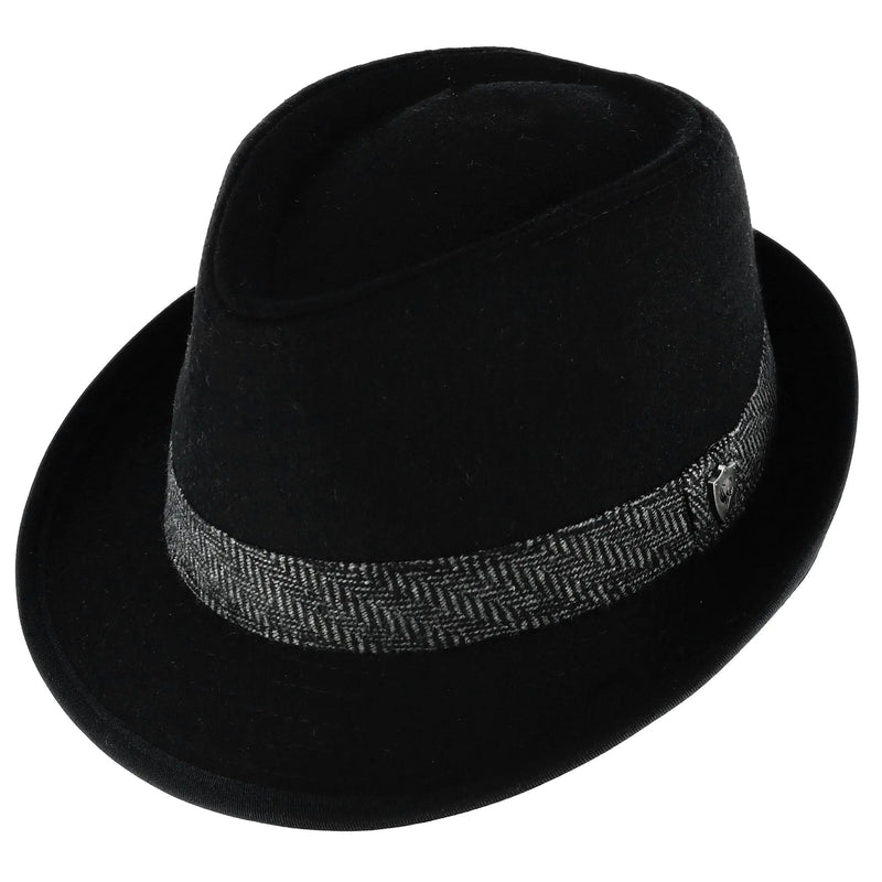 Ascentix Men’s Fedora 2” Brim Timeless Classic Size 24 ¼” - 25” XXL Black