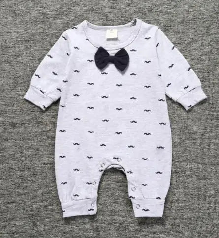 Moustache Bow Tie Onesie