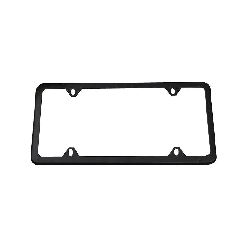 2x High Quality Stainless Steel Metal License Plate Frame Tag Cover Black New US