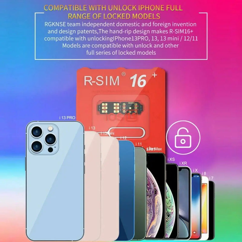 2021 R-SIM16+ Nano Unlock RSIM Card For iPhone 13 12 11 Pro Max XR X 8 7 iOS15