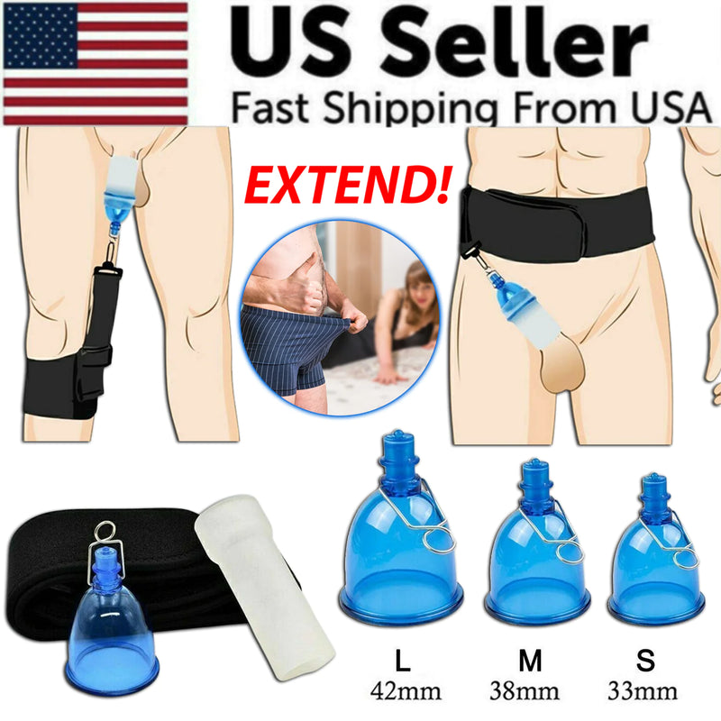 Male Extender Penis Stretcher Enlargement Vacuum Cup Enhancement Hanger Supply