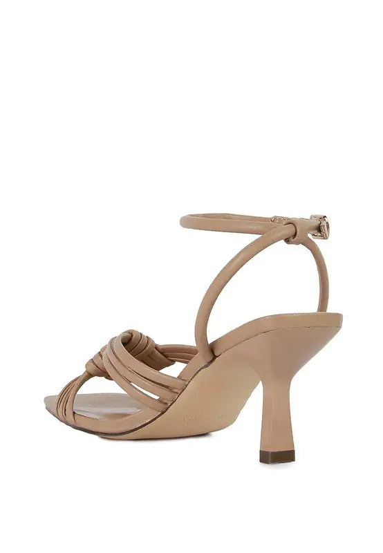 Knot Mid Heel Sandals