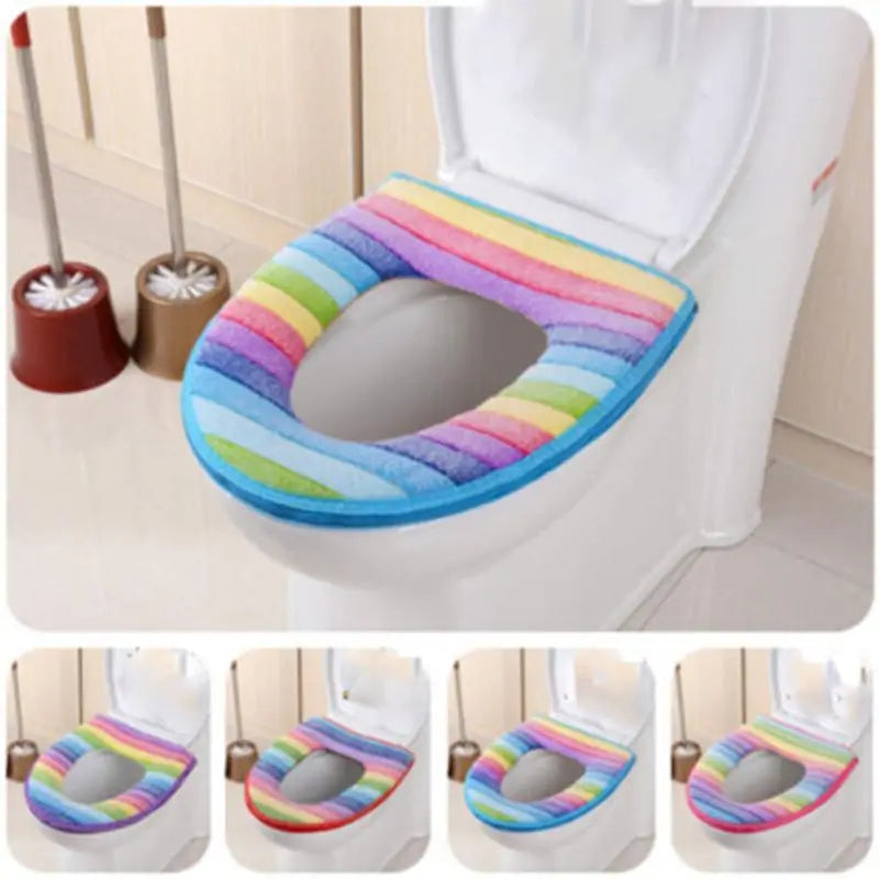 Rainbow Toilet Seat Cover