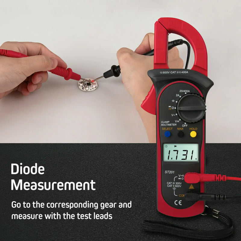 Digital Multimeter Tester AC DC Volt Ohm Amp Clamp Meter Auto Range LCD Handheld