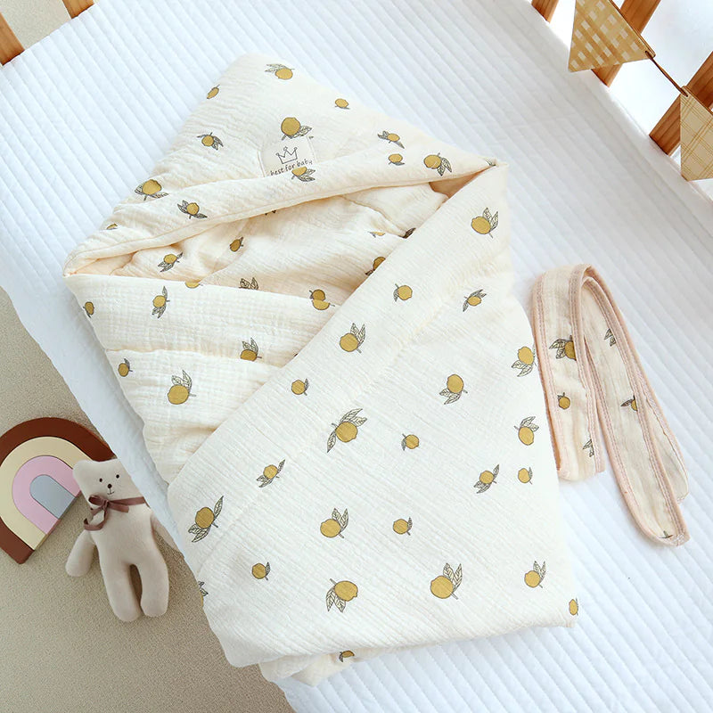 Newborn Crepe Beanie Fleece Quilted Bag