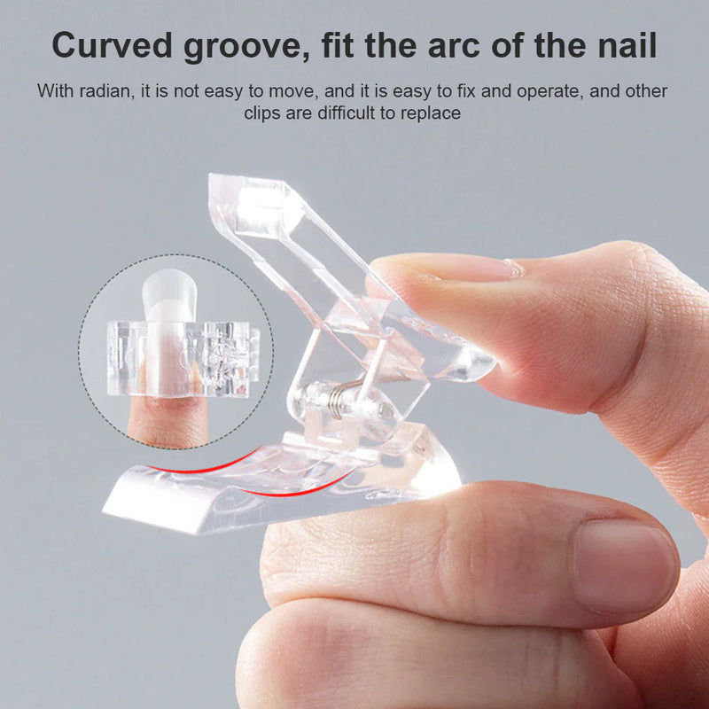 10 PCS Nail Tips Clip Quick Building Poly Builder Gel DIY Extension Clamp Clips