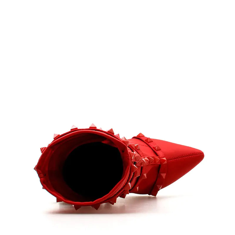 Pointed Toe Studded Wedding Boots for Women