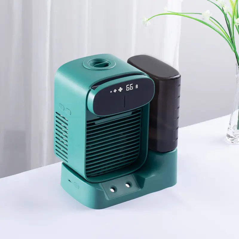 USB Mini Water-Cooling Fan with Humidifier for Desk
