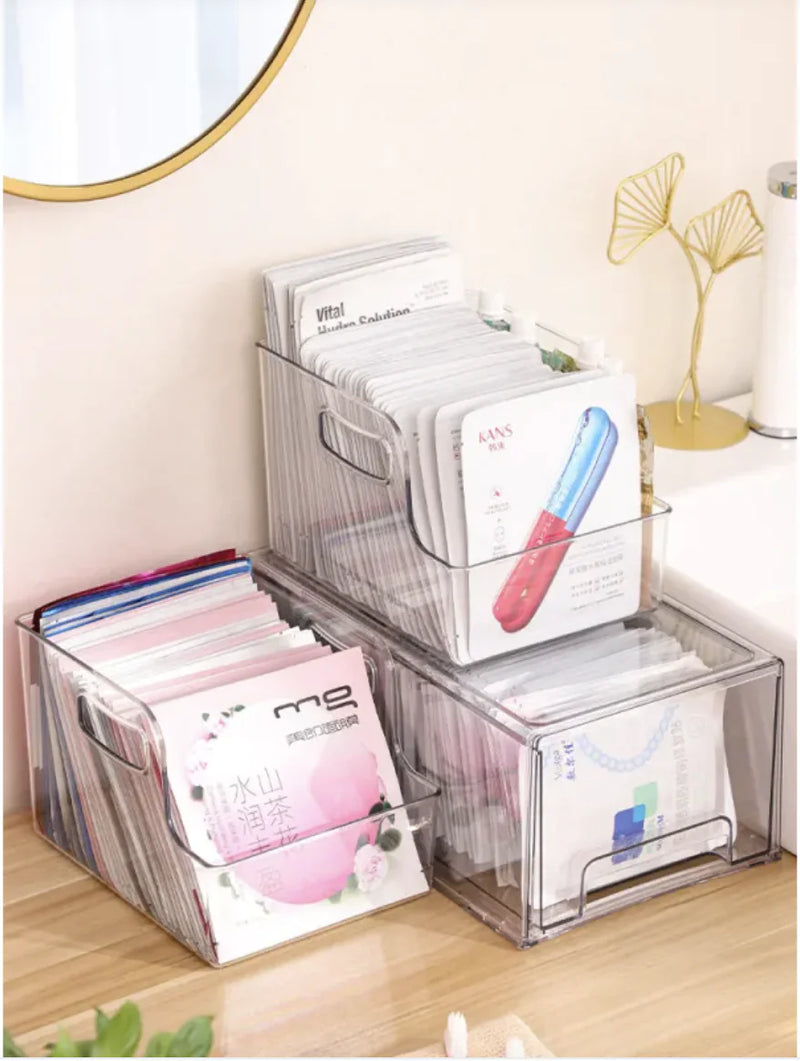 Desk Drawer Mask Storage Box Toilet Cosmetic Acrylic Organizer Rack