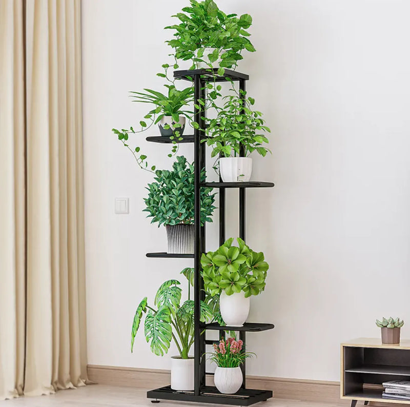 Multi-Layer Flower Pot Stand – Green Radish Storage Balcony Rack