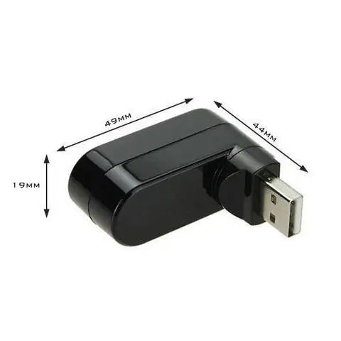 Rotatable 3 Port USB Mini Adapter